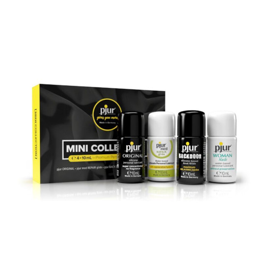 Набор смазок (Med Repair Glide, Woman Nude, Original, Backdoor Relaxing) Pjur Mini Collection, 4×10 ml