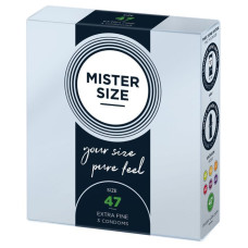 Презервативы для пениса длиной 9–9,5 см, 3 шт Mister Size - pure feel 47