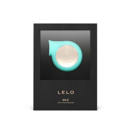 Звуковой стимулятор клитора с широким мягким раструбом, голубой LELO Sila Aqua