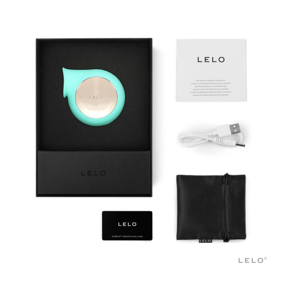 Звуковой стимулятор клитора с широким мягким раструбом, голубой LELO Sila Aqua