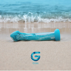 Стеклянный дилдо с объемной головкой, идеально для точки G Gildo Ocean Ripple