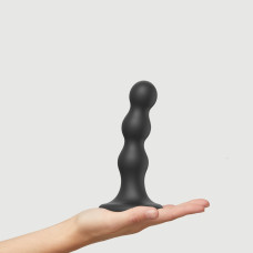 Насадка для страпона з кулями, чорна Strap-On-Me Dildo Plug Balls Black, M