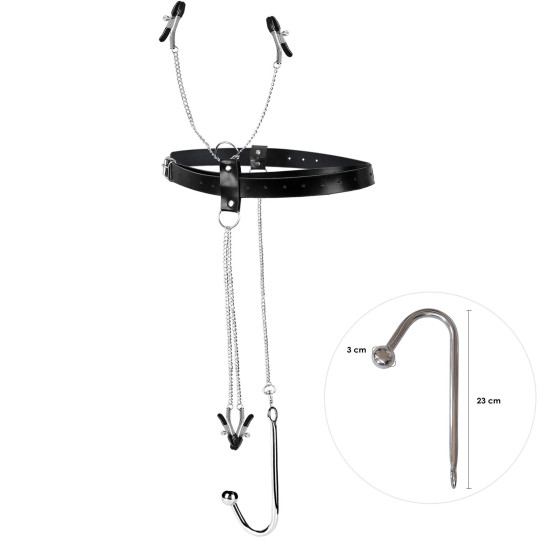 Бондажный набор с металлическим анальным крюком №2 Art of Sex Blanca Bondage Set with Anal Hook №2