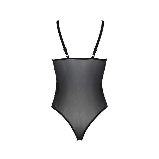 Боді (з високими вирізами і верхом балконет), чорне Passion KERRIA BODY black, XXL/XXXL