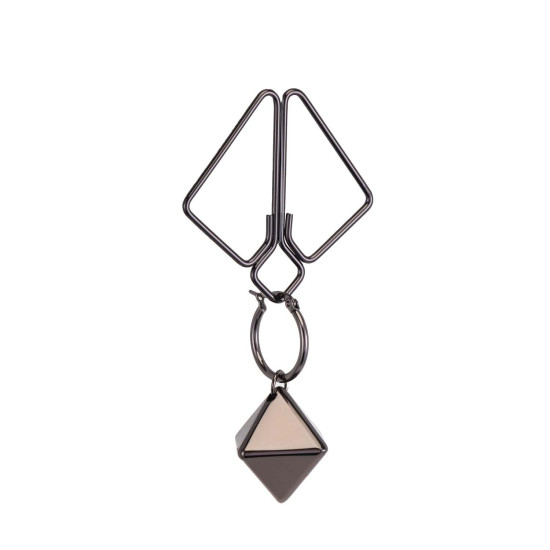 Зажимы для сосков с тяжелой подвеской, серые Lockink Nipple Clamps with Heavy Pendant Grey