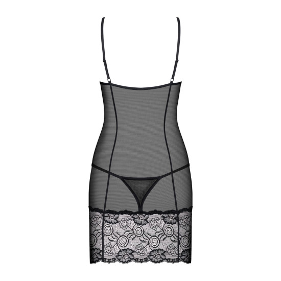 Сорочка з трусиками Obsessive Alluria Chemise & Thong, L/XL