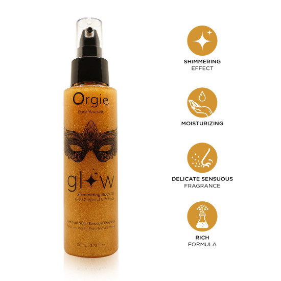 Увлажняющее масло-шиммер для тела с чувственным ароматом Orgie Glow Shimmering Body Oil, 110 ml