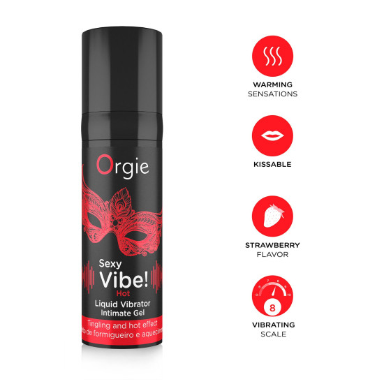 Жидкий вибратор с разогревающим эффектом Orgie Sexy Vibe! Hot, 15 ml