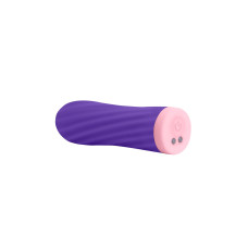 Вібропуля з ребристою поверхнею, фіолетова, 10 режимів S Pleasures Bullets Twist & Shout Purple