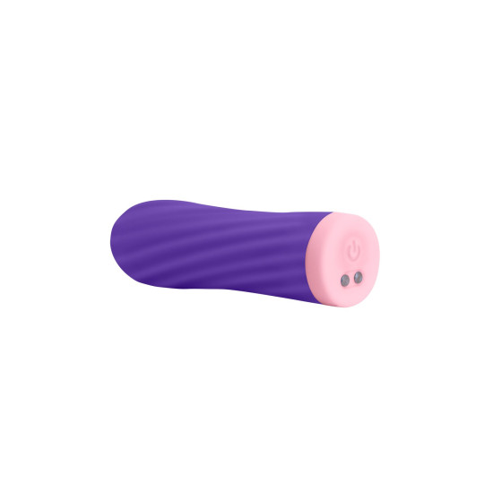 Вибропуля с ребристой поверхностью, фиолетовая, 10 режимов S Pleasures Bullets Twist & Shout Purple