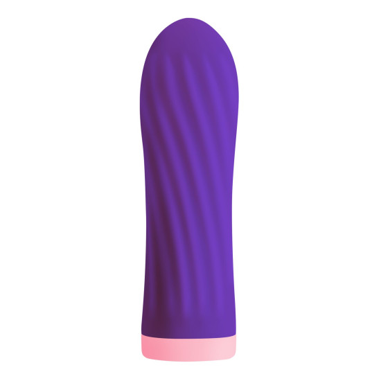 Вибропуля с ребристой поверхностью, фиолетовая, 10 режимов S Pleasures Bullets Twist & Shout Purple
