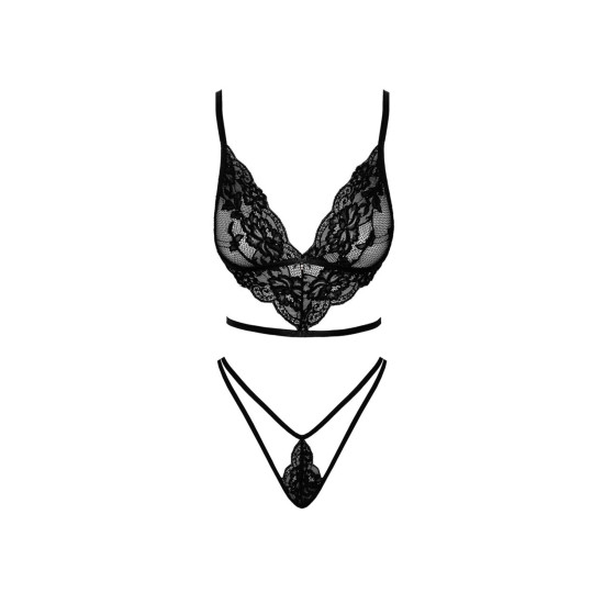 Комплект сексуального белья (включает бюстгальтер и стринги) Kissable French Kiss Set, L/XL