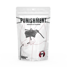 Бавовняна мотузка для шибарі, чорна Punishment Bondage Rope Black, 9,7 м