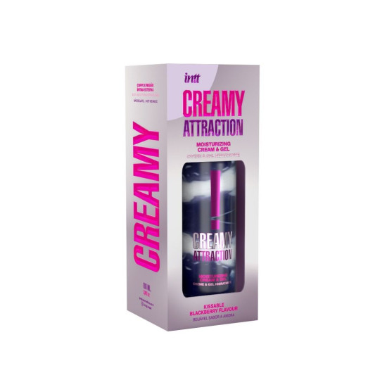Увлажняющий крем-гель 2 в 1 для всего тела, со вкусом ежевики Intt Creamy Attraction Blackberry, 100 ml