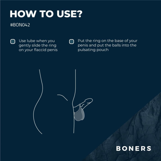 Ерекційне кільце з підтримуючим мішечком Boners Stimulating Ball Pouch