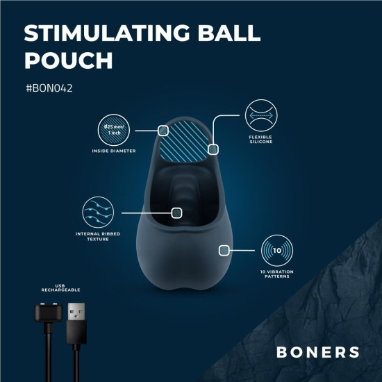 Ерекційне кільце з підтримуючим мішечком Boners Stimulating Ball Pouch