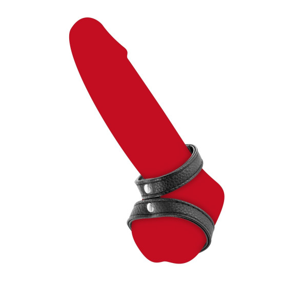 Подвійне ерекційне кільце з обхватом для мошонки Fetish Tentation Double Cockring