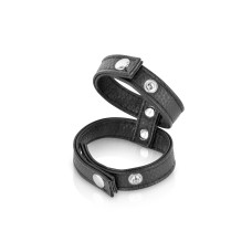 Двойное эрекционное кольцо с обхватом для мошонки Fetish Tentation Double Cockring