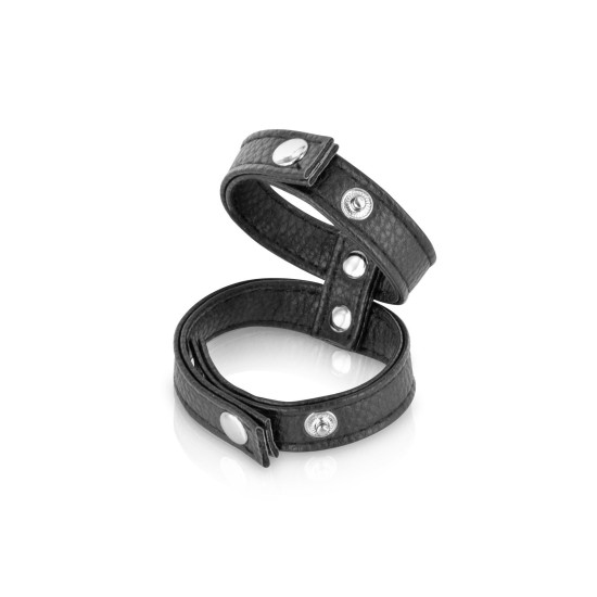Подвійне ерекційне кільце з обхватом для мошонки Fetish Tentation Double Cockring