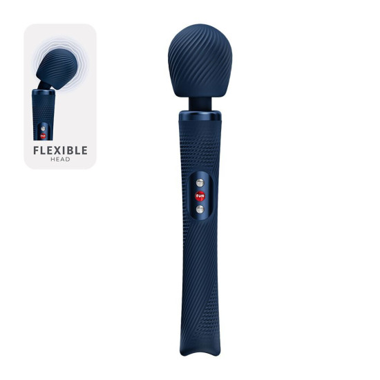 Вибромассажер, синий Fun Factory Vim Vibrating Wand Nightblue (мятая упаковка)