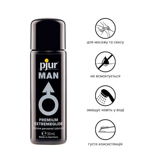 Густой лубрикант для мужчин на силиконовой основе Pjur MAN Premium Extremeglide, 30 ml