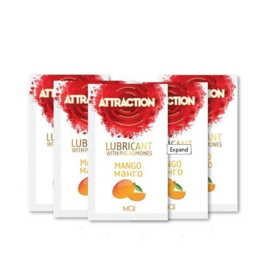 Пробник лубриканта з феромонами та ароматом манго MAI Attraction Lubs Mango, 10 ml