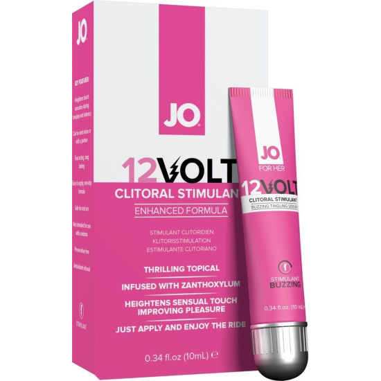 Гель для стимуляции клитора с эффектом пульсации и разогрева JO 12Volt, 10 ml