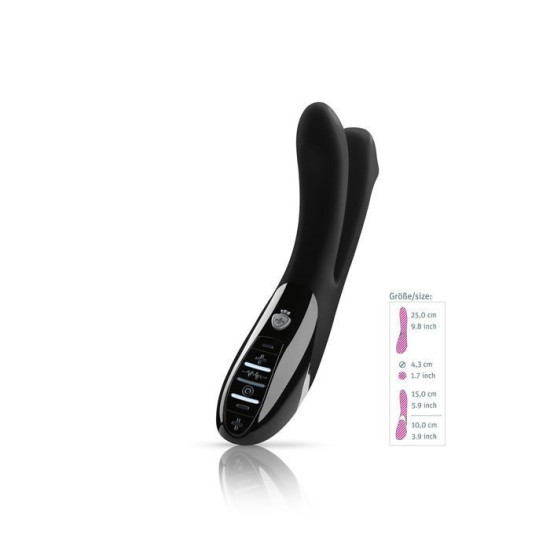 Подвійний вібратор з електростимуляцією, чорний Mystim Tingling Aparte eStim Black