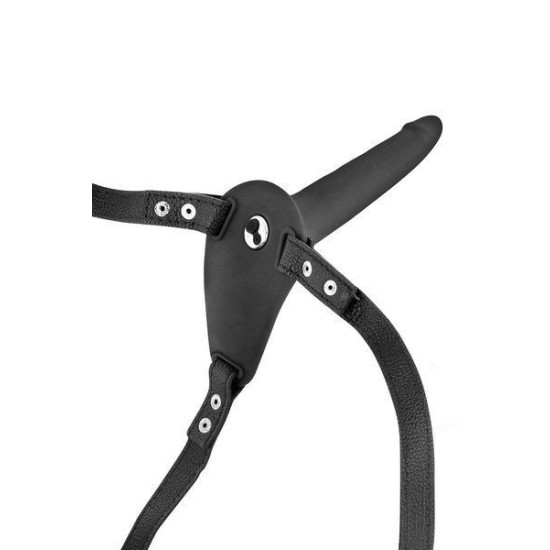 Страпон с вибрацией, черный Fetish Tentation Vibrating Strap-On with Dildo Black