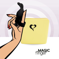 Вібратор на палець, чорний FeelzToys Magic Finger Vibrator Black