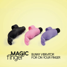 Вібратор на палець, чорний FeelzToys Magic Finger Vibrator Black