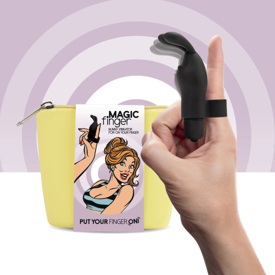 Вибратор на палец, чёрный FeelzToys Magic Finger Vibrator Black