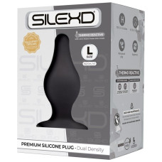 Двошарова анальна пробка з силікону і Silexpan, діаметр 4,5 см, чорна SilexD Model 2 L