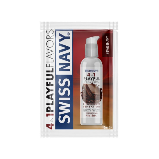 Пробник лубриканта Swiss Navy 4 in 1 Chocolate Sensation, 5 ml