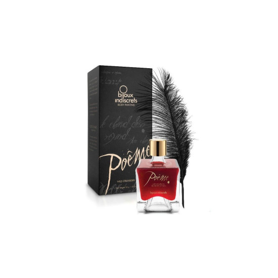Фарба для тіла зі смаком полуниці Bijoux Indiscrets Poême Wild Strawberry