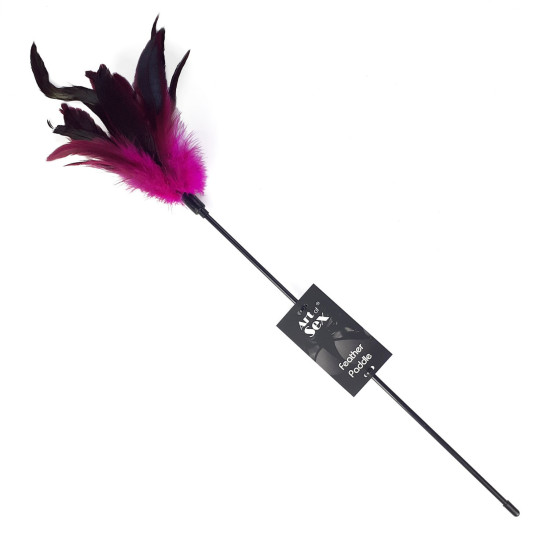 Щекоталка с пером молодого петуха, темно-розовая Art of Sex Feather Paddle