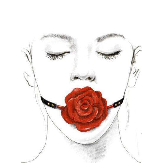Розкішний кляп у вигляді троянди з подвійним використанням Zalo Rose Ball Gag