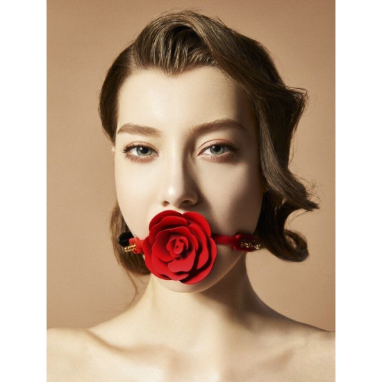 Розкішний кляп у вигляді троянди з подвійним використанням Zalo Rose Ball Gag