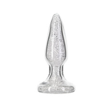 Скляна анальна пробка з вібропулею, діаметр 3,1 см Pillow Talk Fancy Luxurious Glass Anal Plug