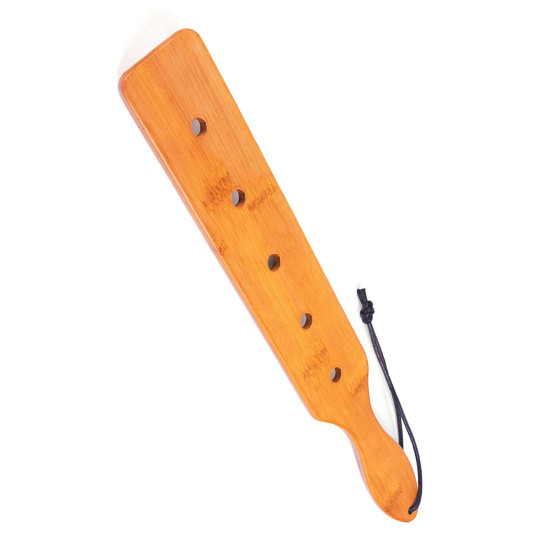 Паддл с пятью отверстиями, упакован в ПЭ пакет Fetish Tentation Paddle 5 Holes Bamboo