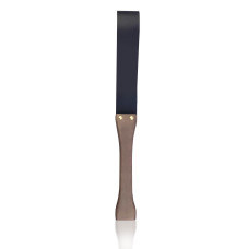 Кожаная шлёпалка с деревянной ручкой, черная Art of Sex BDSM Paddle Black