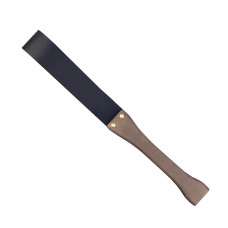 Кожаная шлёпалка с деревянной ручкой, черная Art of Sex BDSM Paddle Black