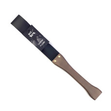 Кожаная шлёпалка с деревянной ручкой, черная Art of Sex BDSM Paddle Black