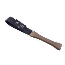 Кожаная шлёпалка с деревянной ручкой, черная Art of Sex BDSM Paddle Black