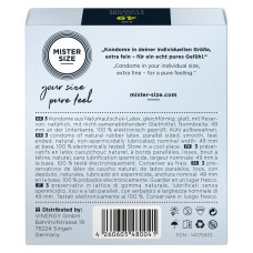 Презервативы для пениса длиной 9,5–10 см, 3 шт Mister Size - pure feel 49