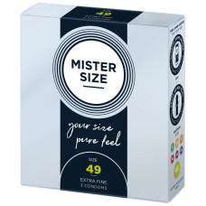 Презервативы для пениса длиной 9,5–10 см, 3 шт Mister Size - pure feel 49