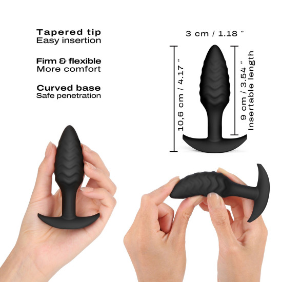 Силиконовая анальная пробка, длина 10,6 см, диаметр 3 см Dorcel Wavy Plug