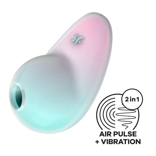Вакуумный стимулятор с вибрацией, мятно-розовый Satisfyer Pixie Dust Mint/Pink
