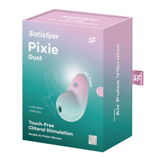 Вакуумный стимулятор с вибрацией, мятно-розовый Satisfyer Pixie Dust Mint/Pink