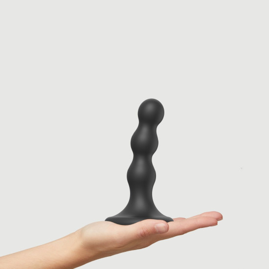 Насадка для страпона з кулями, чорна Strap-On-Me Dildo Plug Balls Black, S
